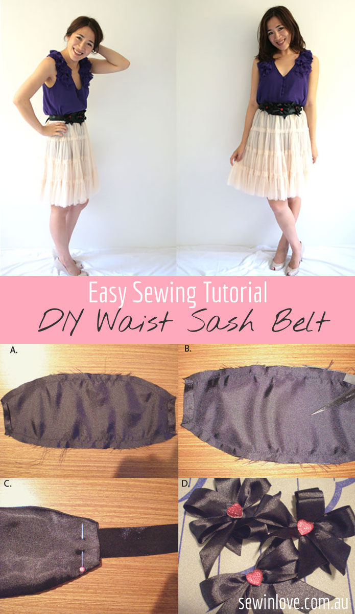 top tutorial sewing tank make  How  to Free  Sew  Sewing belt in sash Pattern Love