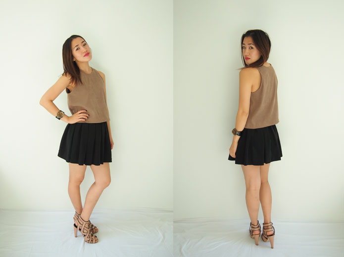 How To: Boxy Minimal Sleeveless Crop Top with Geometrical Square/Mini V Neck