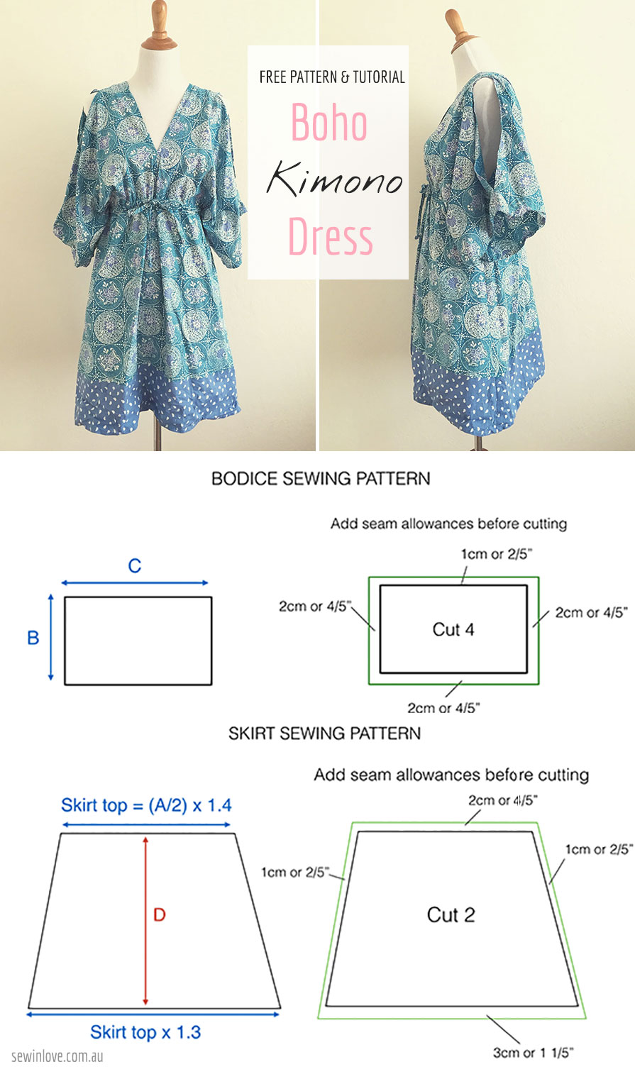 Free Sewing Pattern & Tutorial: Free People inspired summer dress - Sew ...