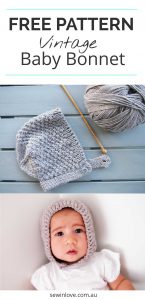 Free Baby Bonnet Hat Pattern - Easy Knitting for Beginners - Sew in Love