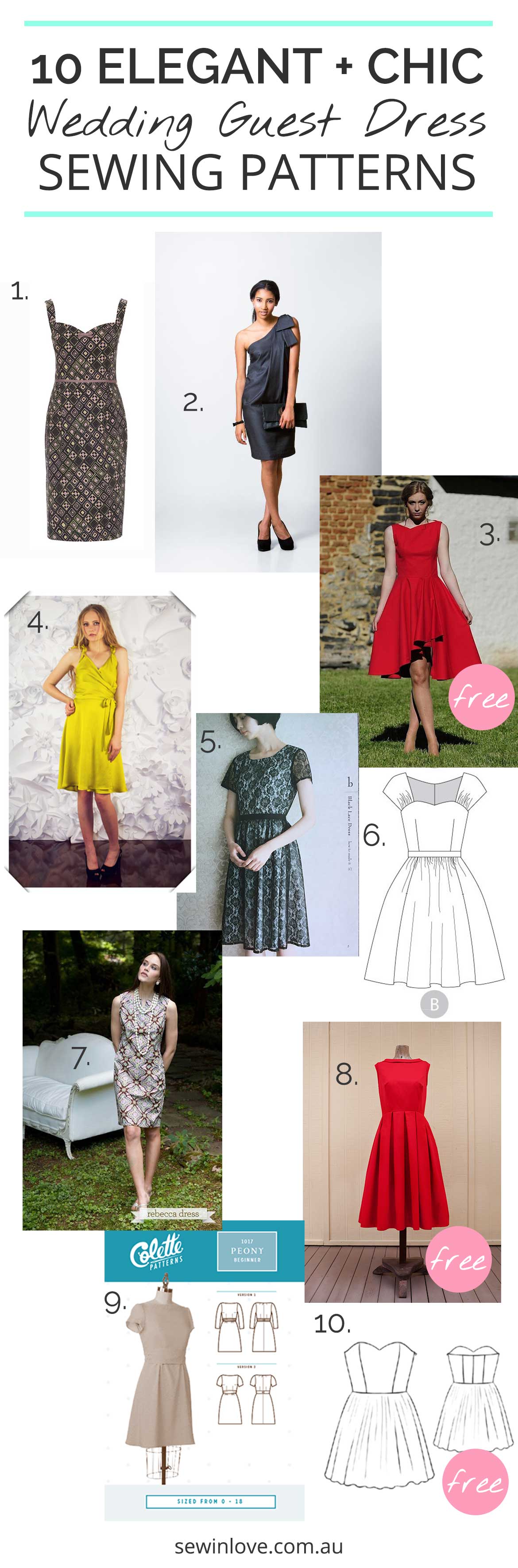 10 Chic Wedding Guest Dresses You Can Sew Yourself