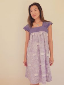 Yoshiko Tsukiori Pattern Dress in Blue Linen - Sew in Love